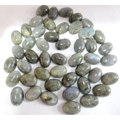 10*14mm Natural Gem stone labradorite Quartz crystal Cabochon Pendant for diy Jewelry making necklace Accessories 20PCS
