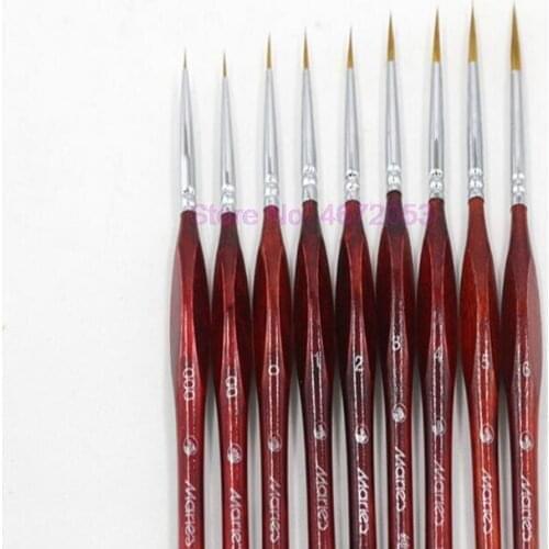 200pcs/lot Paint Brush Miniature Detail Fineliner Nail Art Drawing Brushes Wolf Half Paint Brushes For Acrylic Painting Supplies