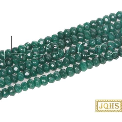 5psc 2X4mm Faceted Rondelle Emerald green Gems Loose Beads for Jewelry Making Strand v1705