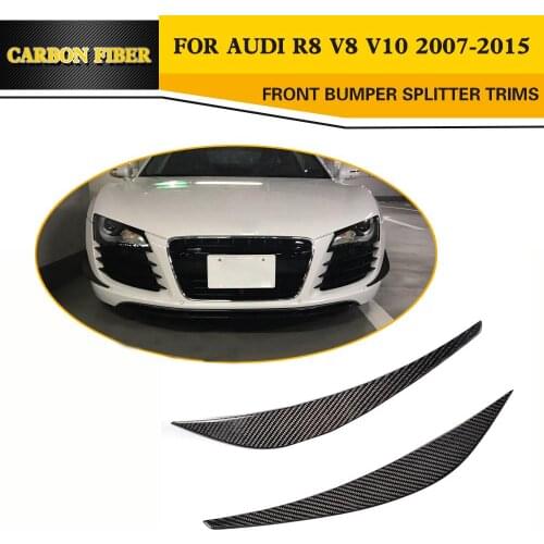 Car styling carbon fiber auto front bumper trim decoration for Audi R8 Coupe 2008-2015