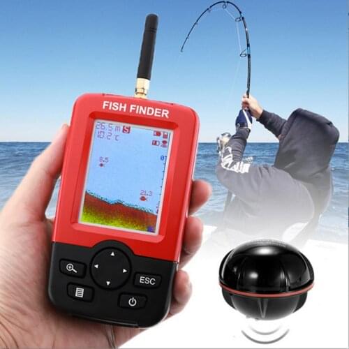 Wireless Sonar Fish Finder Light Lure Sensor Fishfinder Sea Fishing 40m Underwater Fish detector 100M Operational Range