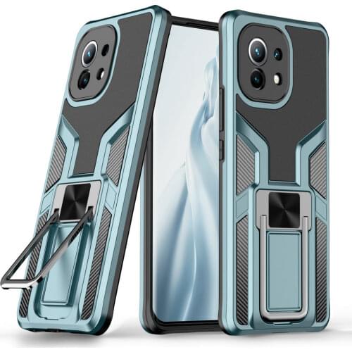 Metal Ring Military Bumper Cover for Xiaomi Mi 11 Lite Luxury Case 360 Protect PC Back Panel Funda Mi11 Ultra 11i Pro 11Lite 5G