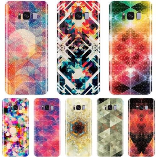 Case For Samsung Galaxy S5 S6 S7 Edge S8 S9 Plus Geometric Colorful Soft Silicone Back Cover For Samsung Note 9 8 5 4 Phone Case