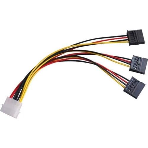 4 Pin IDE Molex To 1/2/3 Serial ATA SATA Power Splitter Extension Hard Drive Cable Connectors Computer Connection And Plugin