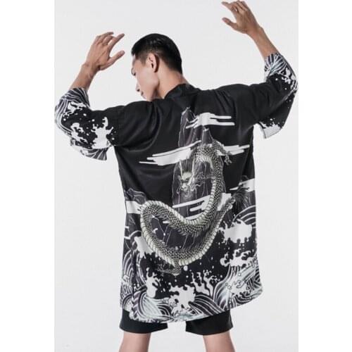 Yukata haori men Japanese kimono cardigan men samurai costume clothing kimono jacket mens kimono shirt yukata haori AA001