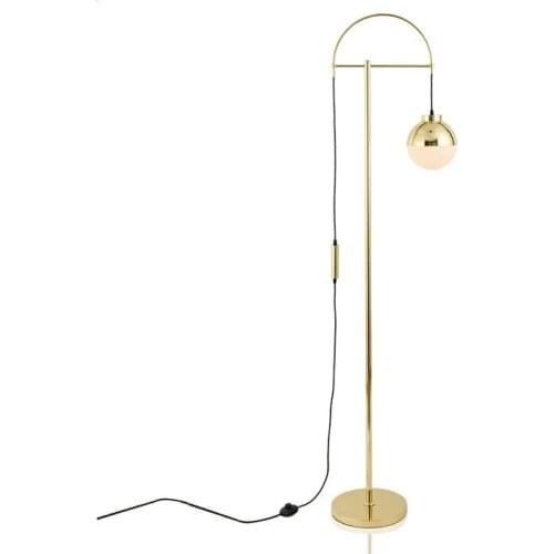 Creative simple floor lamps glass ball standing lamp chrome gold for living room bedroom new design art home decoration lighting