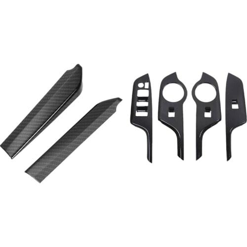 ABS Window Lift Switch Button Panel Cover with Front Door Window Inner Triple-Cornered a Colum Cover Trim