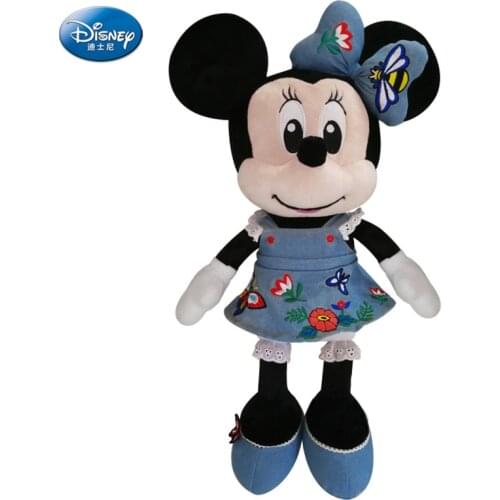 Disney Minnie 46cm Doll High Quality Cute Mickey Mouse Plush Toy Movie Cartoon Character Filled Toy Girl Toy Birthday GiftSZZ065