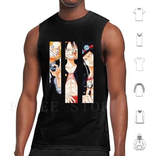 Luffy , Sabo , Ace Tank Tops Vest Luffy Sabo Ace Anime Manga Cool Luffy Pirates Skull Luffy Anime And Manga King Of The