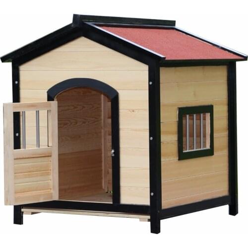 Outdoor Small and Medium-sized Solid Wood Dog House Rainproof and Waterproof Wooden Dog Cage Doghouse Cathouse Large Dog