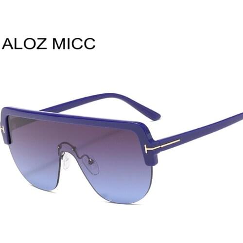 ALOZ MICC 2019 New Ladies Square Sunglasses Women Fashion One piece Lens Oversized Sun Glasses Men Female Shade Q297