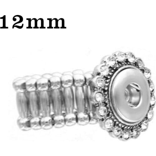 XH322 New Free Shipping snap button Rings Elastic Design (fit 12mm snaps )