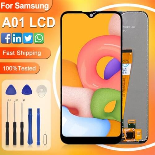 Catteny 5.7inch A015 Display For Samsung Galaxy A01 Lcd Touch Screen Digitizer A015F A015G Assembly Free Shipping With Tools
