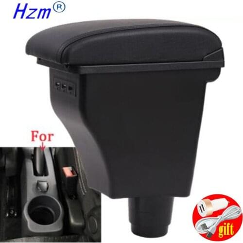 For Renault Dacia logan 2 Armrest box For Renault Dacia Sandero Interior Car Armrest box Center Storage box with USB LED light