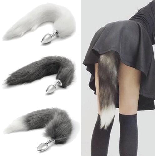 Sex Toys Soft Wild Anal Plug Metal Sex Tail Fox Tail Butt Plug Erotic Anus Toys For Adult Tail Flirting Cosplay Accessorie