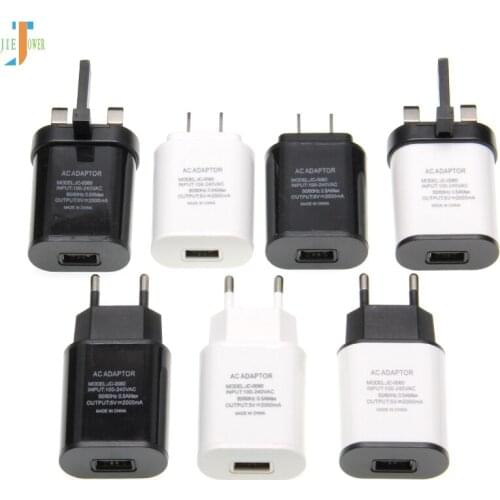50pcs/lot Universal 5V 2A USB Charger Wall Charger Adapter EU US UK Plug Smart Mobile Phone Chargers for Samsung Huawei P20 Lite