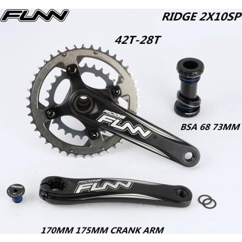 FUNN RIDGE 10 Speed MTB Moutain Bike CRANK SET BSA 68-73MM BB 170MM 175MM CARNK 42T-28T 40T-27T 38-24T10Speed Double Chainring