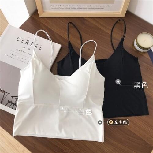 2021 Women Summer New Camisole Ustier Tops White K113
