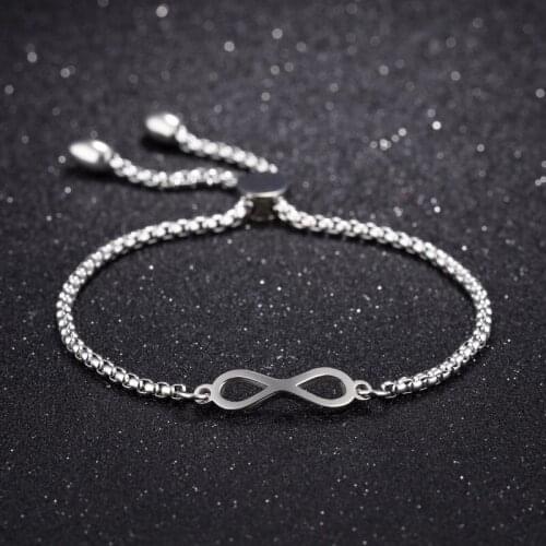 Wholesale 2020 316L Stainless Steel Bracelet For Women Jewelry Accessories 8 Symbol Jewellery Womens Bracelets