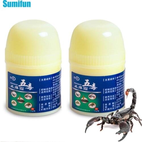 1/2/3/5pcs Scorpion Venom Dermatitis Treatment Ointment Herbal Antifungal Eczema Dermatitis for Skin Itching and Infect Cream