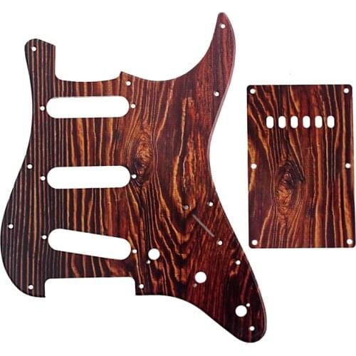 1 Set Tiger Stripes 3-Ply SSS Pickguard Anti-Scratch Back Plate Replacement For FD Strat Guitar Repair Tool parts
