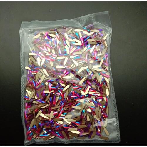 22 Colors 1440pcs/pack 3*10 Raindrop Nail Art Rhinestones Multi Colors Flatback Nail Rhinestones Set For Decorations Design