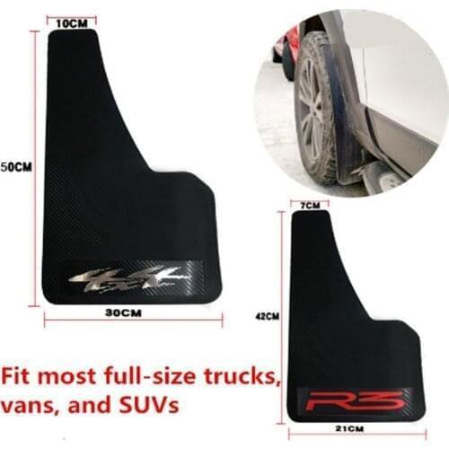 2 pcs/set Car Mudguards Plastic Carbon Plaid Mud Flaps for Truck Auto Parts 21*42