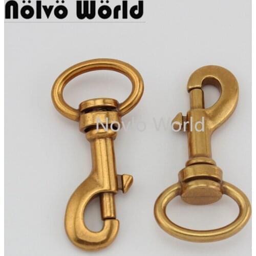 Nolvo World 5-20-100pcs 54.2*20mm 3/4" old gold metal thick buckle bag lobster swivel trigger clips snap hook for bag strap