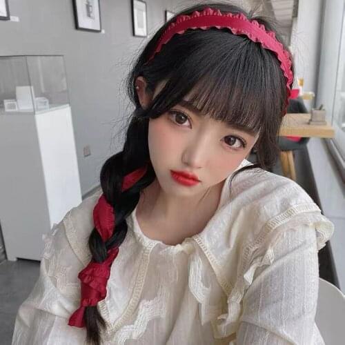 20 PCS/lot Girl Super Cute and Cute Fabric Acrylic Long Streamer Tassel Hair Band Head Hair Band Accessories for Women