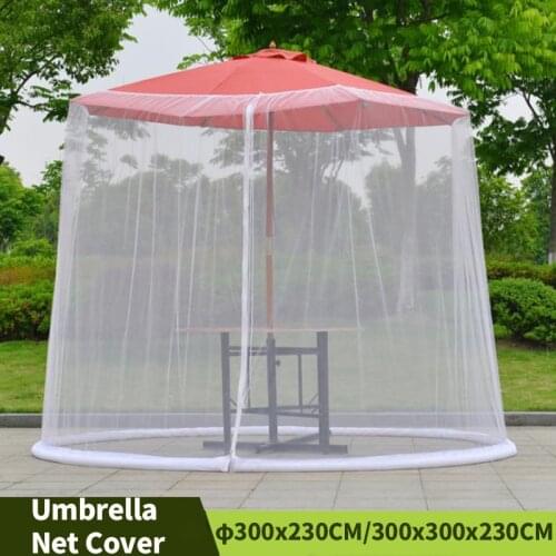 5 Types Umbrella Net Cover Courtyard Parasol Nets Cover Outdoor Garden Canopy Anti-mosquito Straight Rod Sunshade Cover