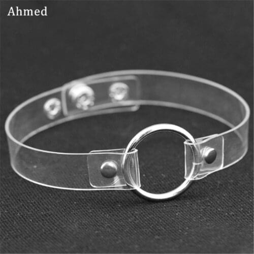 Ahmed Harajuku Handmade Heart & O-Round Pendant Transparent Choker Necklace Charm Fashion Jewelry Collar Bijoux Femme