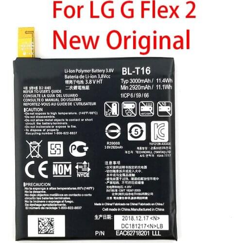 New Original BL-T16 3000mAh For LG G Flex 2 H950 H955 H959 LS996 US995 Phone high quality Battery +Tracking Number