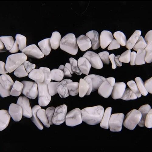 White Howlite Chip Loose Beads Strand 32 Inch Jewelry Making E018