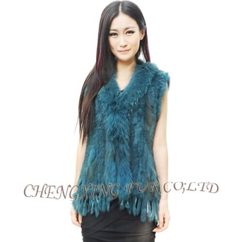 Free Shipping CX-G-B-57 New Real Genuine Natural Rabbit Fur Vest Female Women Fur Coat Vest