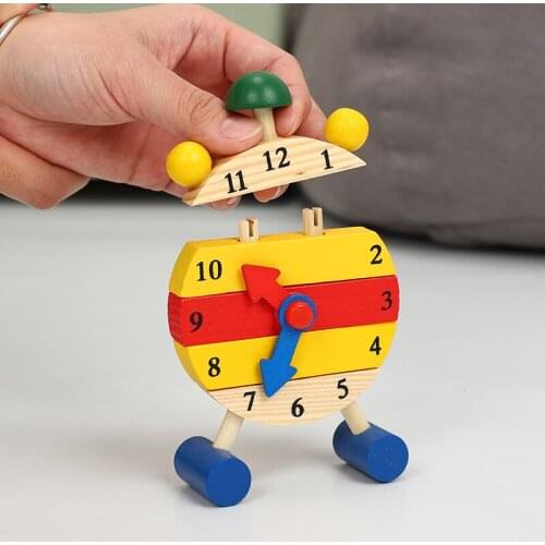 Montessori Wooden Puzzles Toys Mini Puzzle Clock Oyuncak Digital Time Learning Education Educational Game Boys For Children