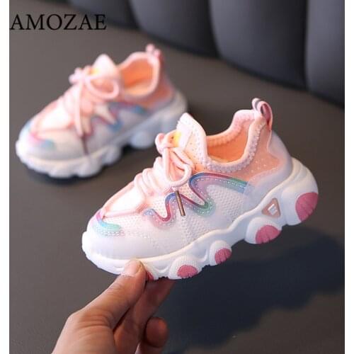 Kids Sneakers New Spring Childrens Shoes For Girls Fashion Breathable Baby Boys Soft Bottom Non-slip Casual Kids Sport Shoes