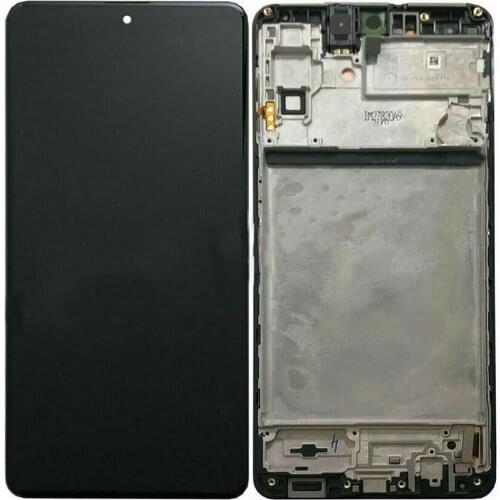 For Samsung Galaxy M51 SM-M515 Black Color Original AMOLED LCD and Touch Screen Assembly with Front Frame