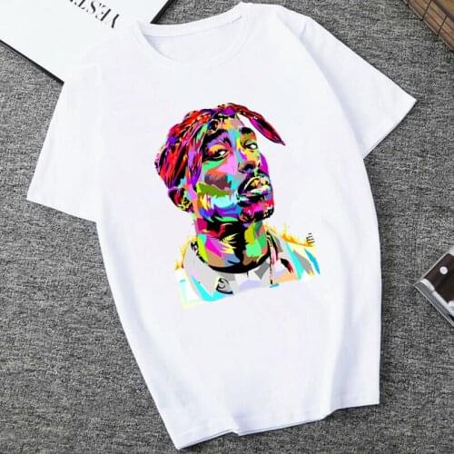 Rapper Tupac 2pac T Shirt Men Summer Mens Womens Fashion Cotton T-shirt Kids Hip Hop Tops Boy Teeshirt Girl Camisetas Hombre