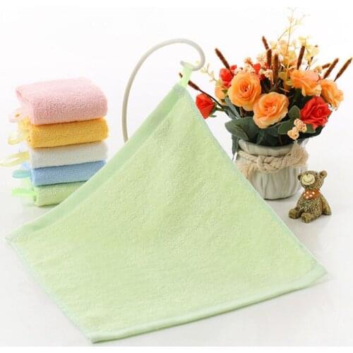 Cheap Bamboo Fiber Hand Towel 25x25cm Small Towel Soft quick drying Face Towels Bathroom Handkerchief 15pcs/lot