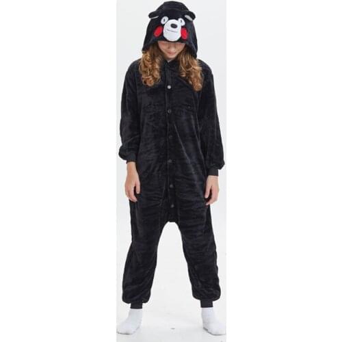 2019 New kids Animal Monokuma Pajamas Cartoon Black White Bear Kigurumi Onesies Costumes Boys Girls Jumpsuits Kigurumi Onesies