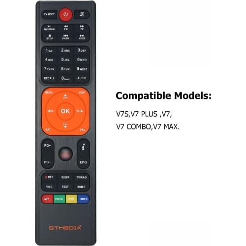 New V7 Remote Control for GTMEDIA V7s V7 Plus Dedicated Smart Replacement Free sat V7 V7 MAX V7 Super GTC Receiver Set Top Box