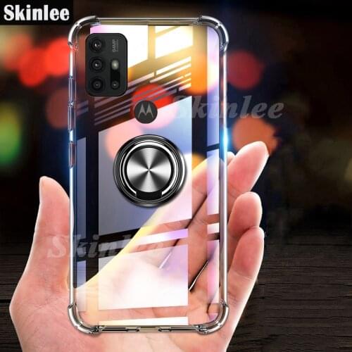 Skinlee For Motorola G30 Case Official Original Shockproof With Ring Soft Airbag Cover For Moto G10 Case G20