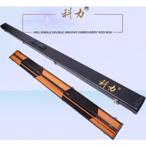 Original KELI Snooker Cue Box One Piece Snooker Box Flannelette Snooker Box Professional Billiard Accessories for 2 Cues