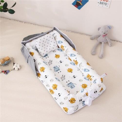 Portable Baby Nest bed Portable Foldable Baby Crib Newborn Travel Bed Sleeper Baby Nest for Newborn and Toddlers 85x45cm
