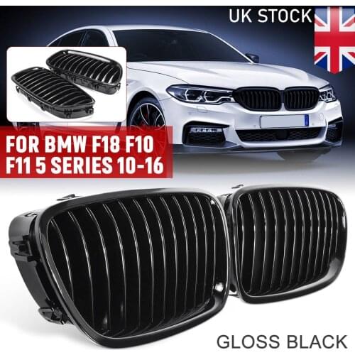 Front Kidney Grilles Gloss Black For BMW F18 F10 F11 5 Series 2010 2011 2012 2013 2014 2015 2016 Replacement Racing Grilles