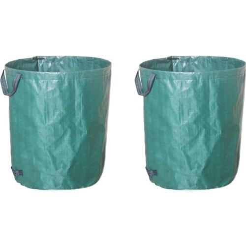 2PCS Garden Bags Large Portable Reusable Leaf Garbage Woven Bags Made Of Polypropylene Woven Fabric Eco-friendly Lightweight