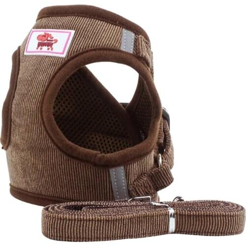Pet Chest Harness Vest Leash Breathable Puppy Chest Harness Reflective Dog Leash Set