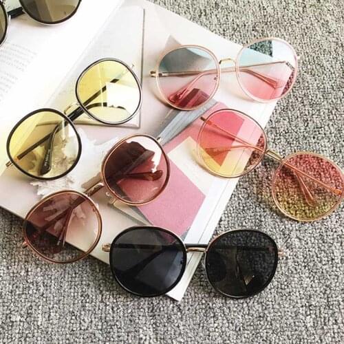 Q Big Box Vintage Clear Lens Retro Eyewear Round Oversized Women Sunglasses Goggles