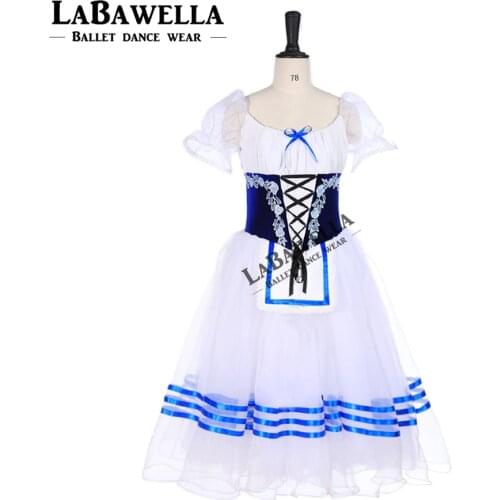 Woman romantic ballet tutu costume adult peasant village girl giselle ballet long tutu dress BT9238