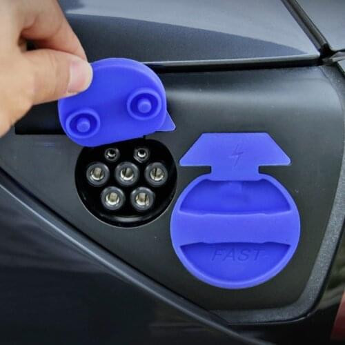 2 Pcs Silicone Charging Port Waterproof Dustproof Protective Cover Car Accessories Car Charger Protection Cap For Tesla Model 3